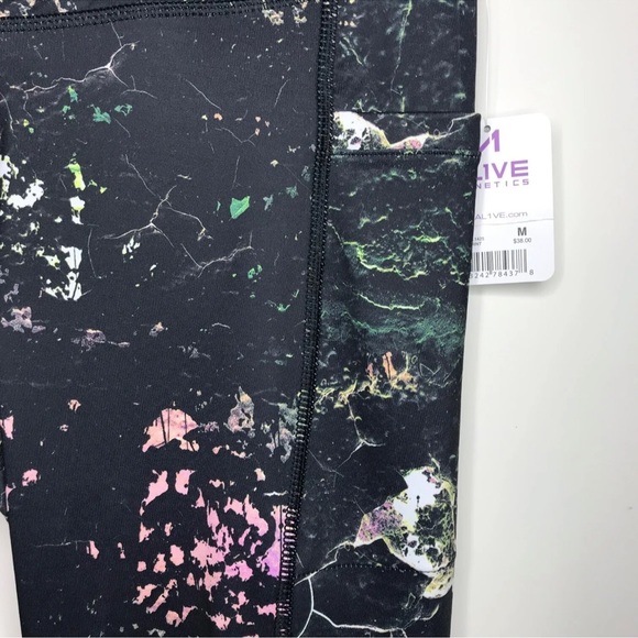 Alive Magnetics Marble Printed Active Leggings Pockets - Picture 4 of 14